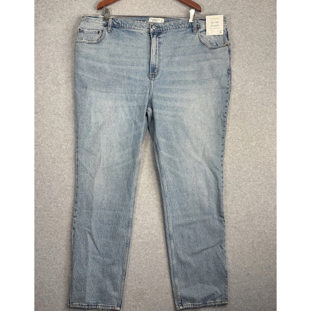 Abercrombie 90s Straight Ultra High Rise Jeans 37x24L NWT Y2K‎